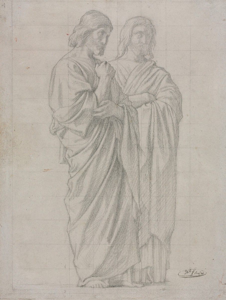 Two Standing Figures Study for the Left Section of The Mission of the Apostles 1