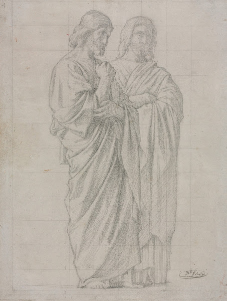 Two Standing Figures Study for the Left Section of The Mission of the Apostles 1