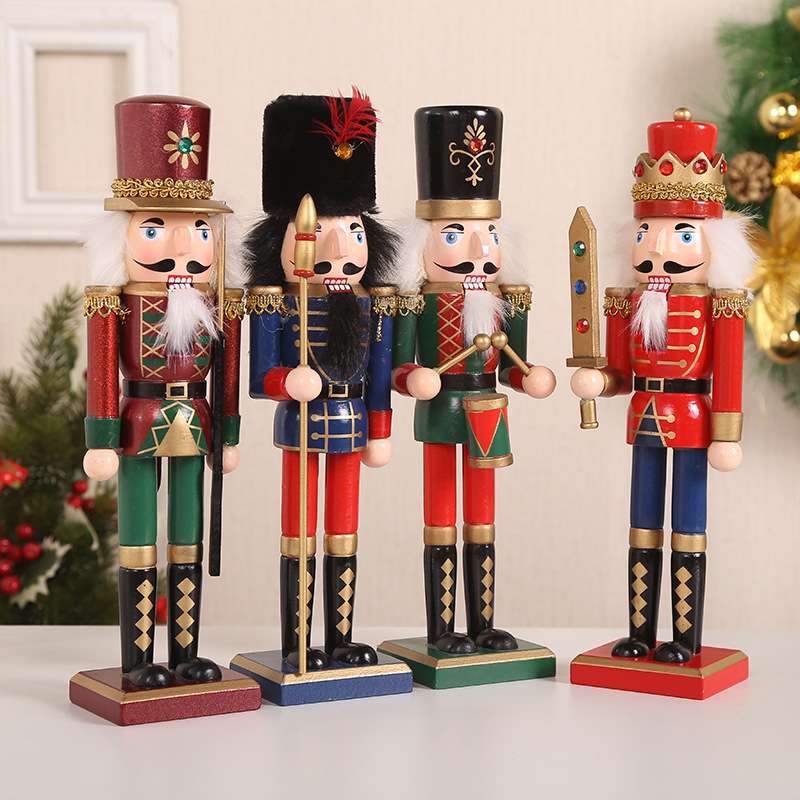 Holz-Nussknacker Set, weihnachtliche Tischdekoration