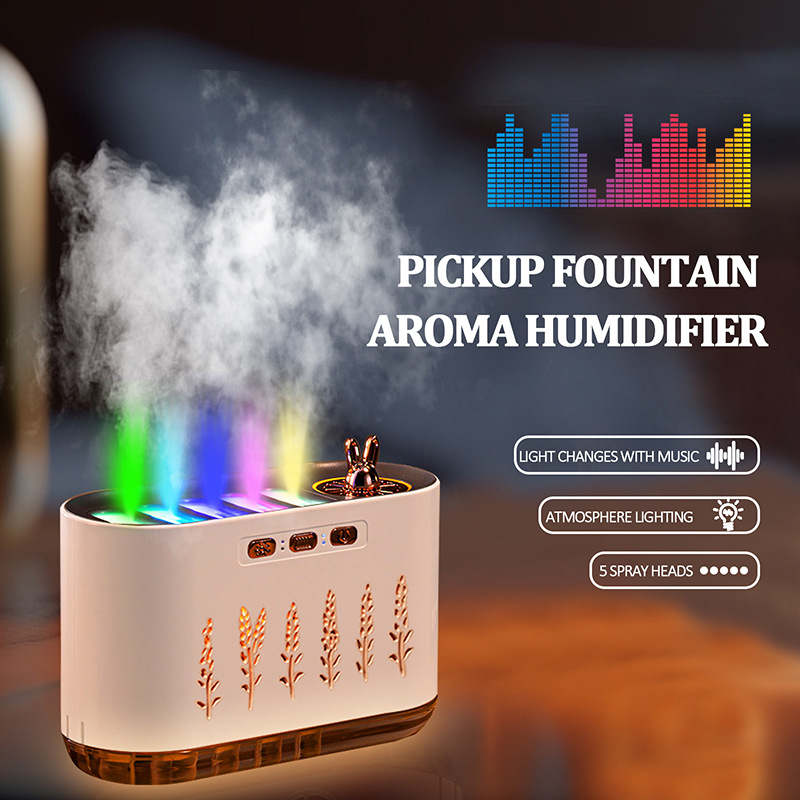 Sound-controlled aroma diffuser with LED light