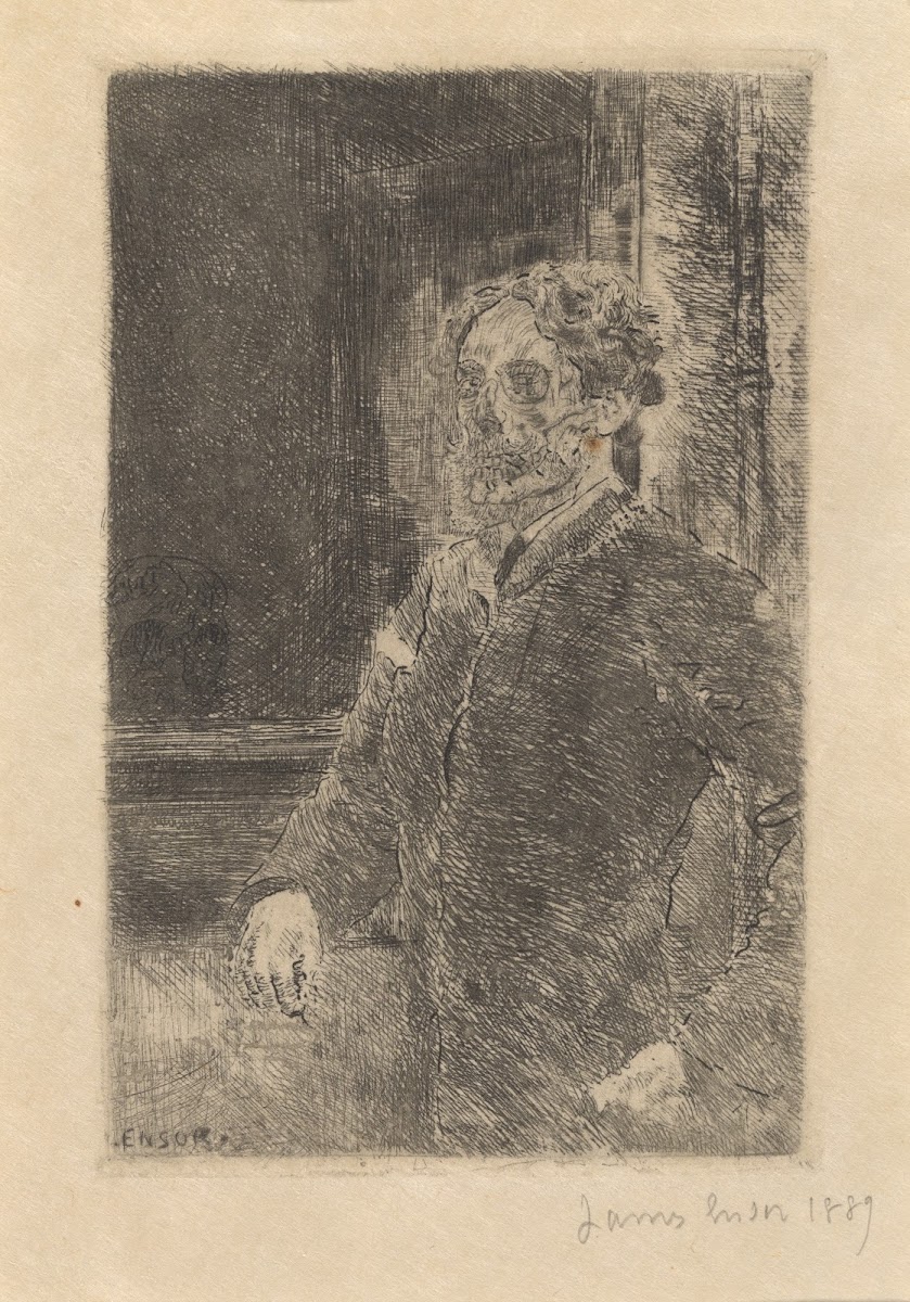 Mijn portret met doodshoofd 1889