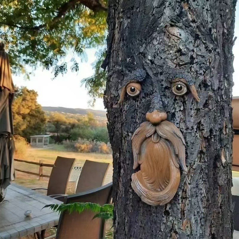 Tree Spirit Birdhouse made of resin for the garden