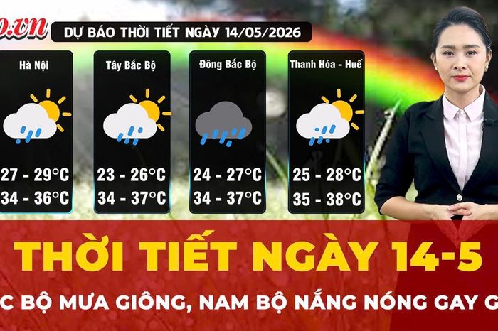 Dự báo thời tiết ngày 14-5: Bắc Bộ mưa giông, Nam Bộ nắng nóng gay gắt - Báo Pháp Luật TP.HCM