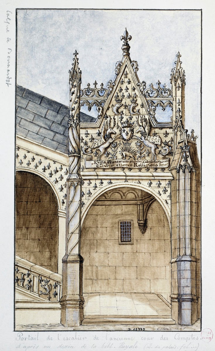 Ancienne cour des Comptes portail de lescalier 1801   1900