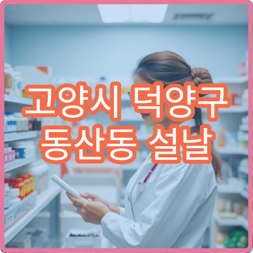 고양시 덕양구 동산동 설날 명절 연휴 당직 약국 위치 찾기