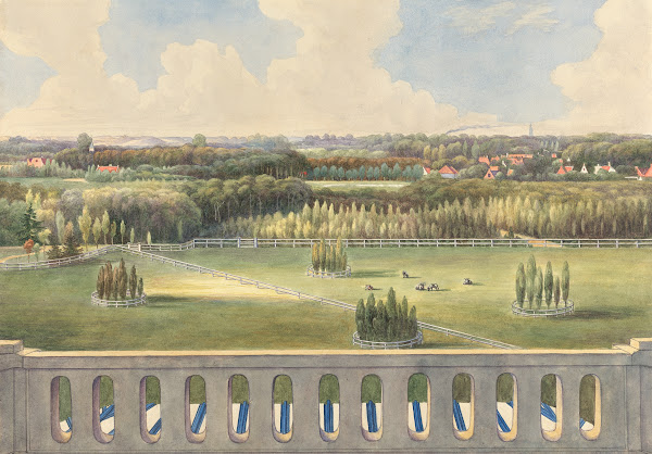Boschbeek  Groenendaal View from Turret towards Posthuis Blanchisferies Haarlem