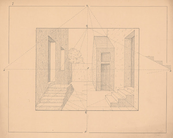 Courtyard with stairs gables house doors and windows 1879