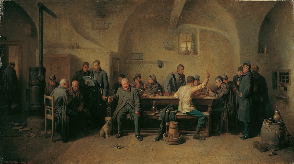 Soldaten in der Kantine 1875