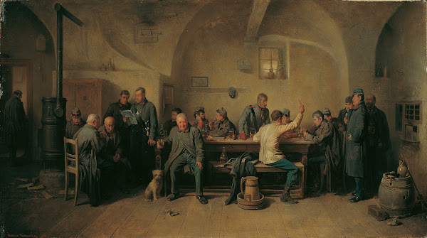 Soldaten in der Kantine 1875
