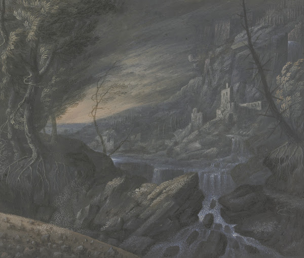 Berglandschaft mit Schlössern