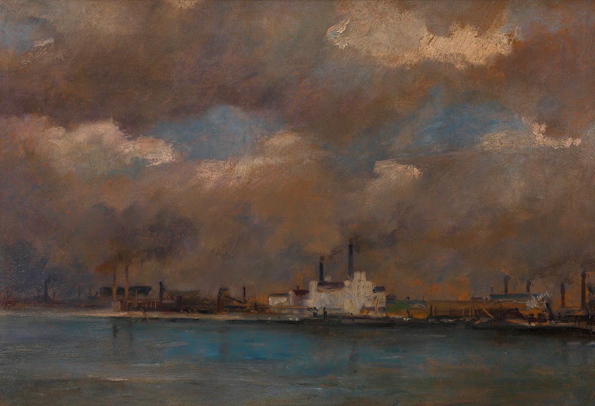 Fabrikanlagen bei Kaisermühlen 1869