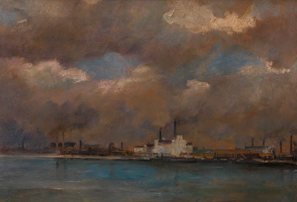 Fabrikanlagen bei Kaisermühlen 1869