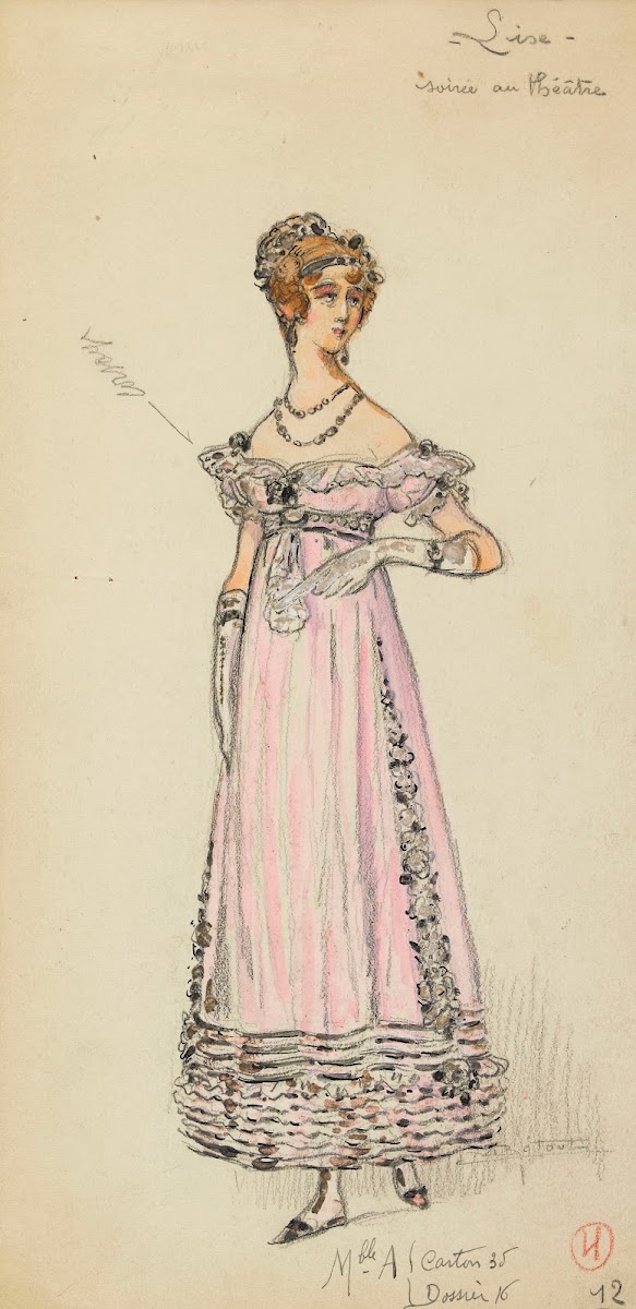 Lise soirée au théâtre 1933