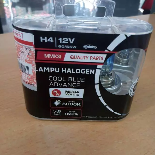 Lampu Halogen H4 12V Cool Blue Terang Original untuk Mitsubishi