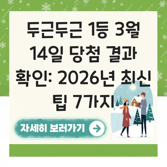 두근두근 1등 3월 14일 당첨 결과 확인