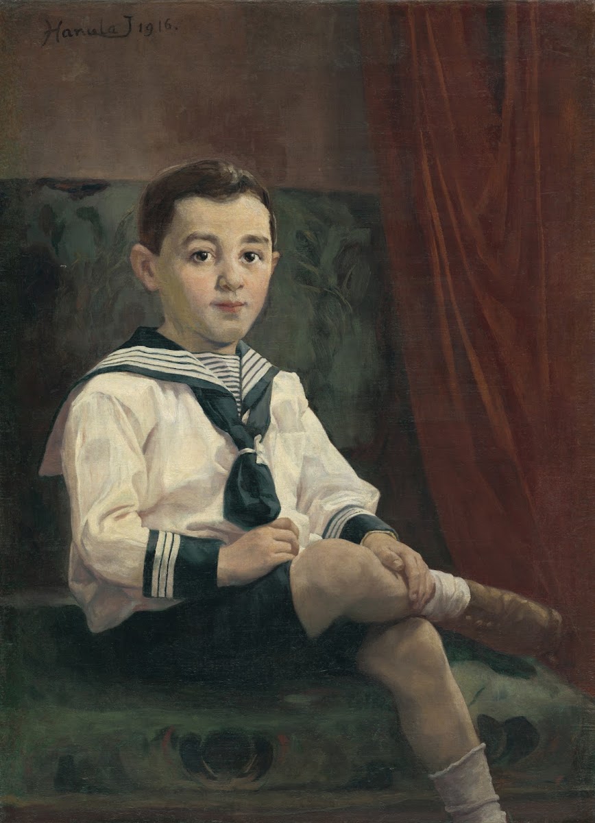 Chlapec v matrózových šatách 1916