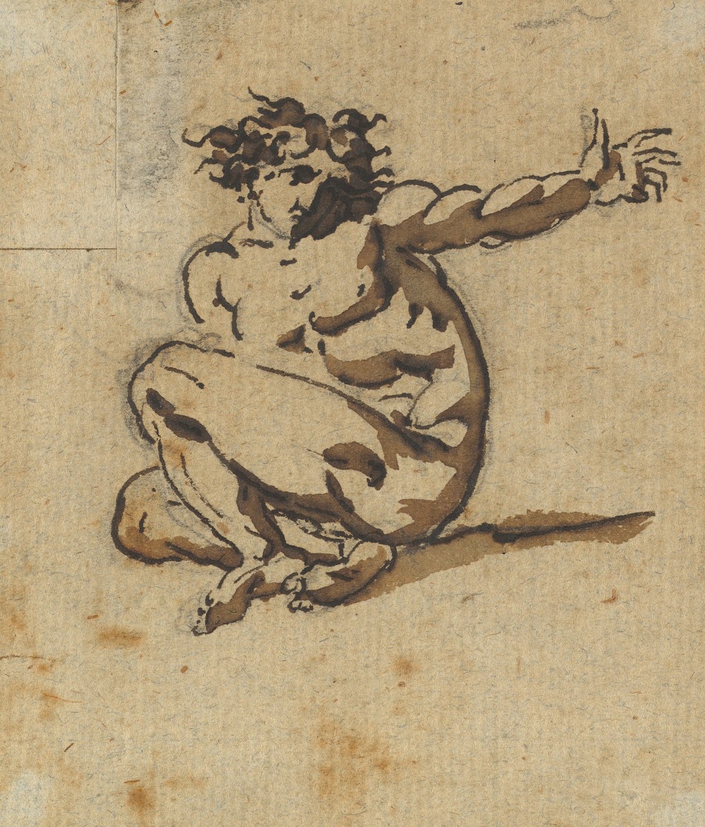 Study of a Male Nude Althaemenes in Despair