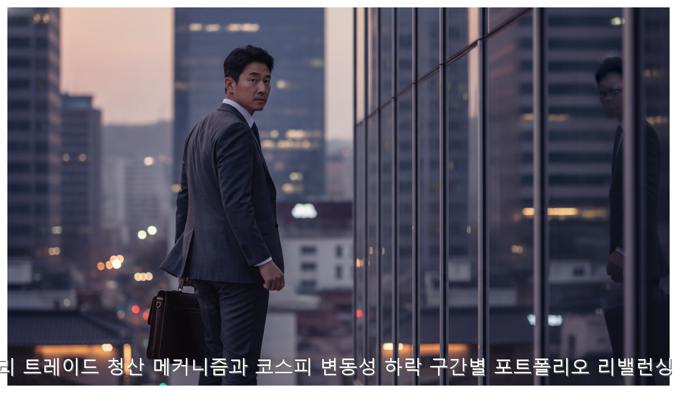 엔캐리 트레이드 청산 메커니즘과 코스피 변동성 하락 구간별 포트폴리오 리밸런싱 전략 핵심 안내 및 분석 인포그래픽 (3)