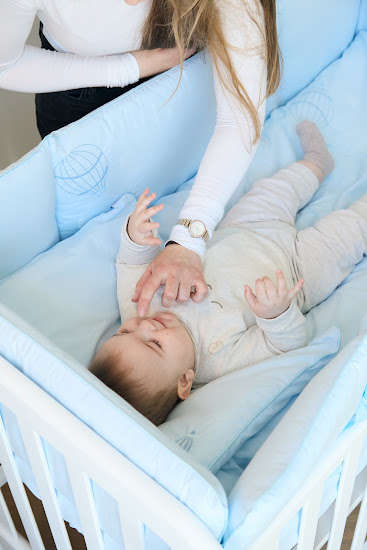 Bedding set for a baby crib 6 el Twins Beau blue