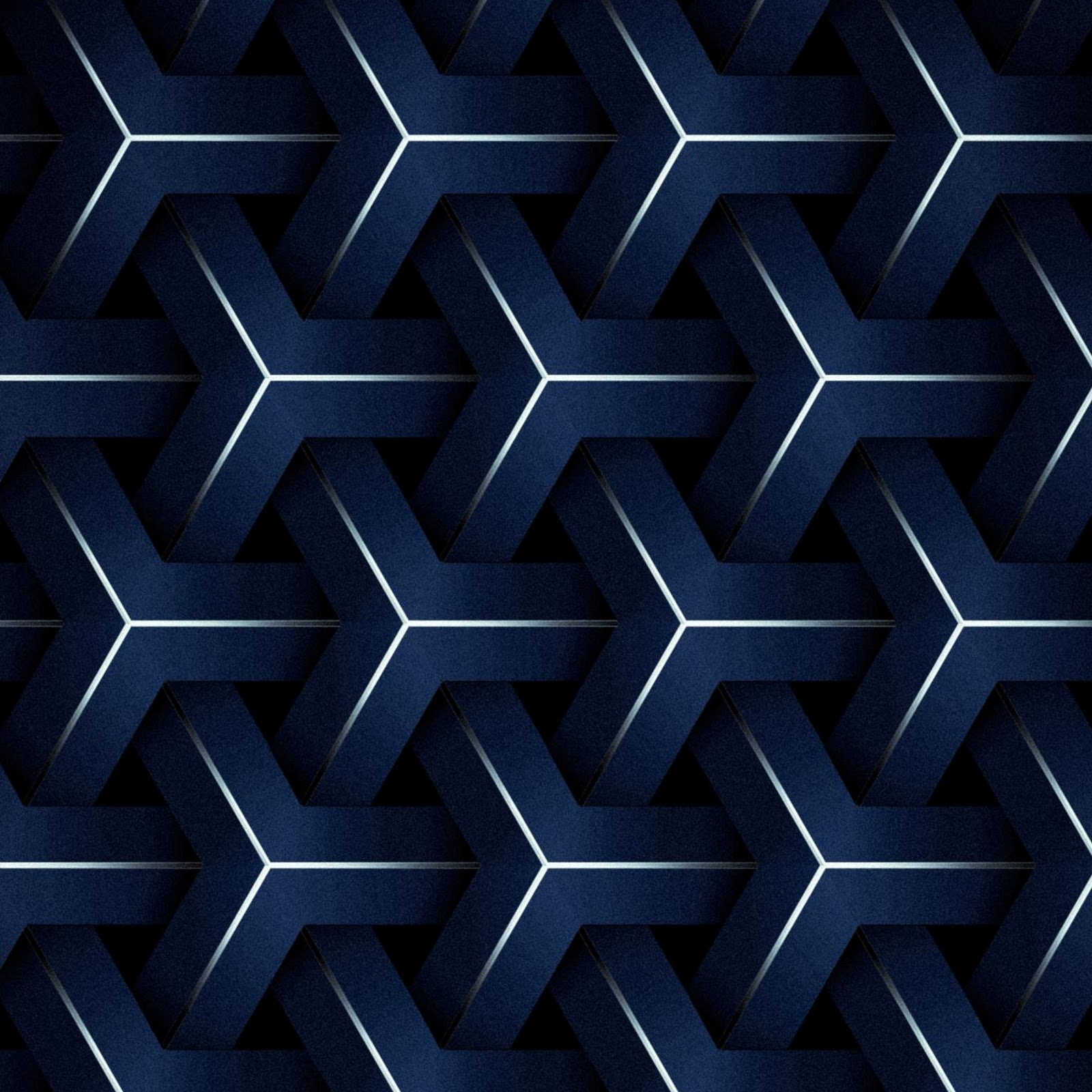 Download Interlocking Geometric Navy Grid Full HD iPhone