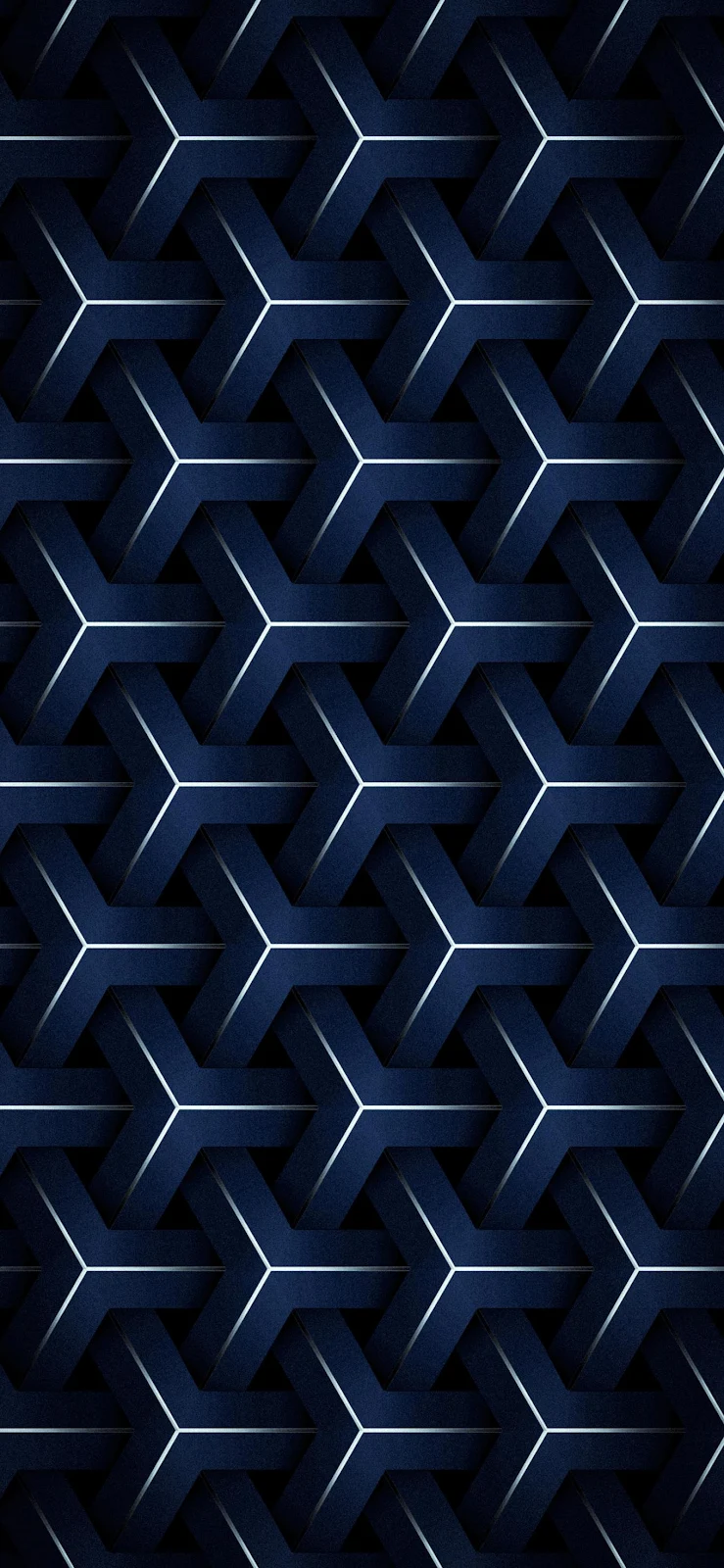 Interlocking Geometric Navy Grid - Abstract Digital Pattern Full HD iPhone Wallpaper (1360x2946)