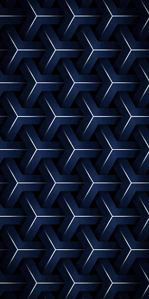 Interlocking Geometric Navy Grid Full HD iPhone Wallpaper Background