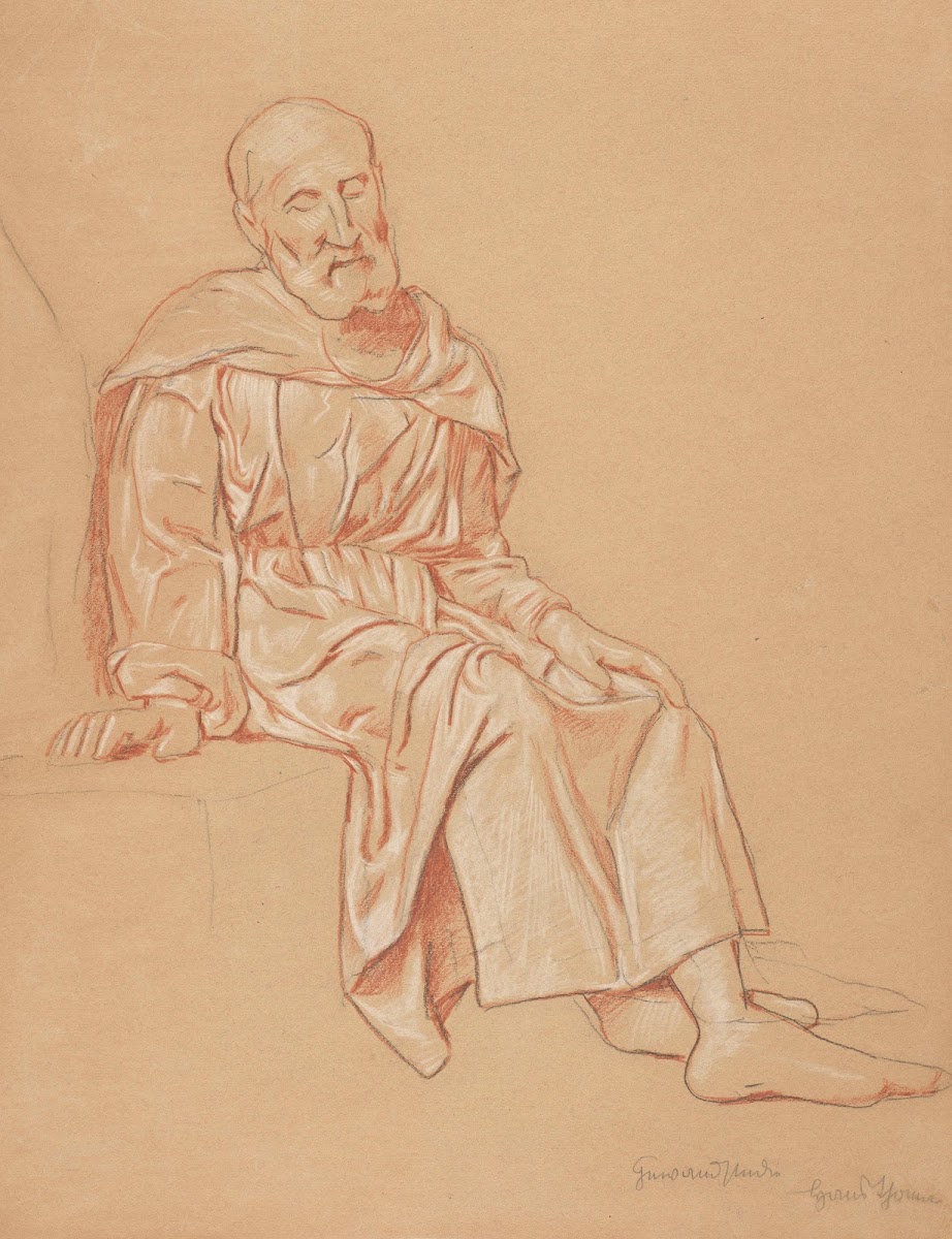 Old Man Sitting on a Rock 1908