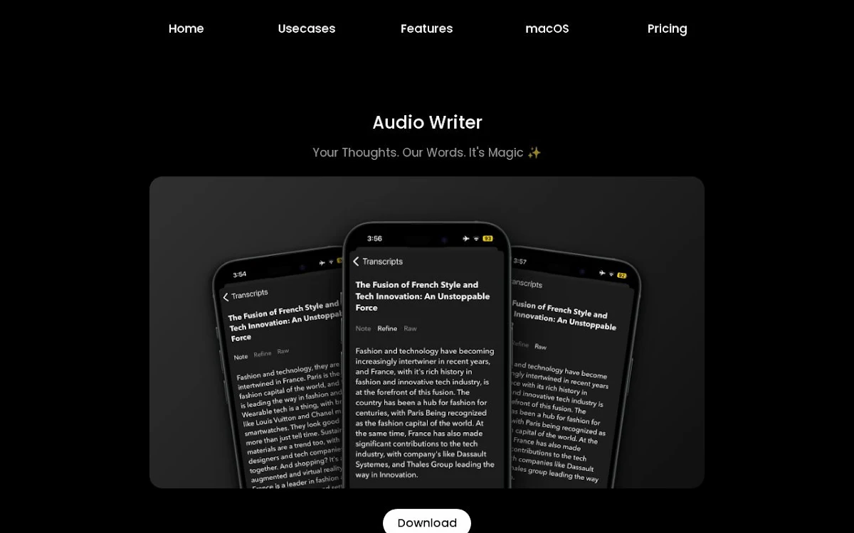 Captura de Audio Writer