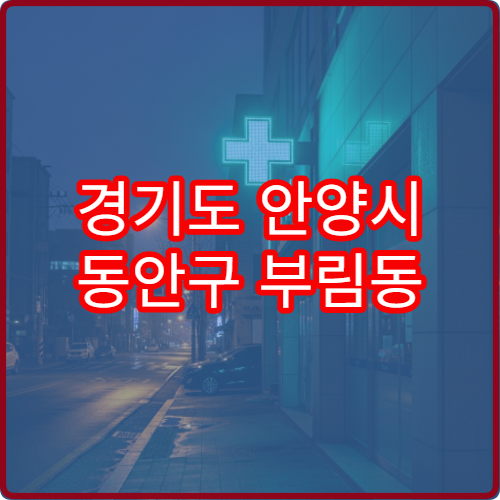 경기도 안양시 동안구 부림동 공휴일·대체공휴일 당번·당직 약국 운영시간 및 위치 안내