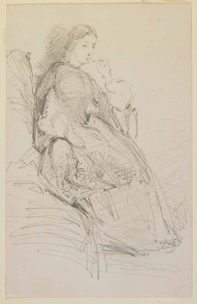 Seated woman smoking 1858 1859