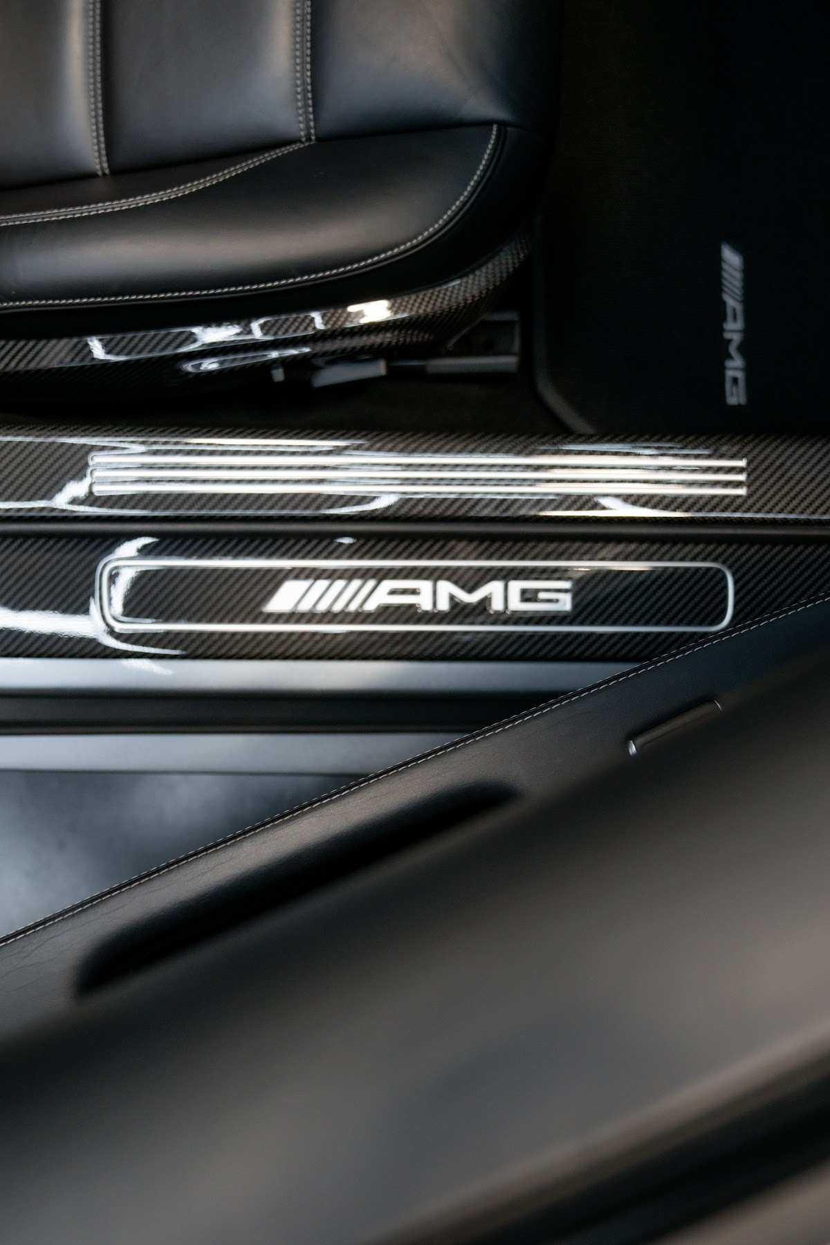 Mercedes-AMG illuminated door sill detail at ZAutoCare