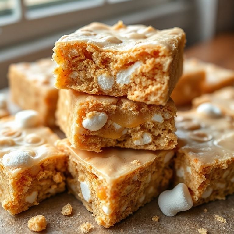 Honeycomb Marshmallow Snack Bars Recipe – Easy Homemade Treat finished