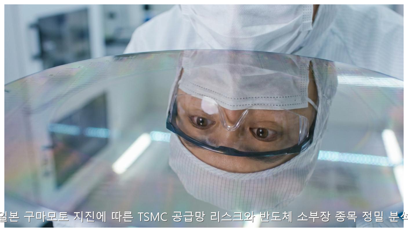 일본 구마모토 지진에 따른 TSMC 공급망 리스크와 반도체 소부장 종목 정밀 분석 핵심 안내 및 분석 인포그래픽 (3)