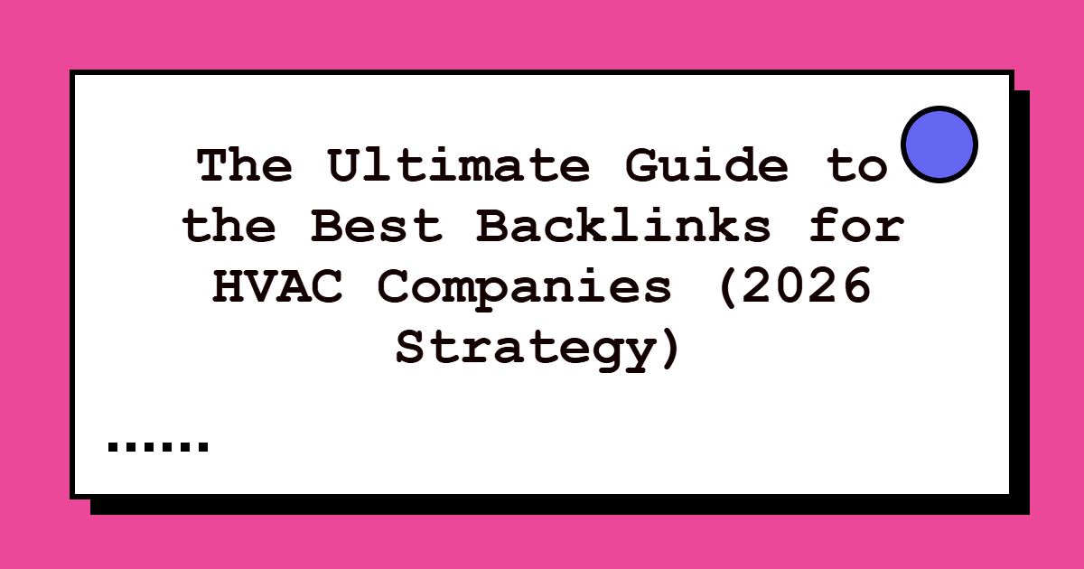 HVAC Backlinks Strategy Hero Image