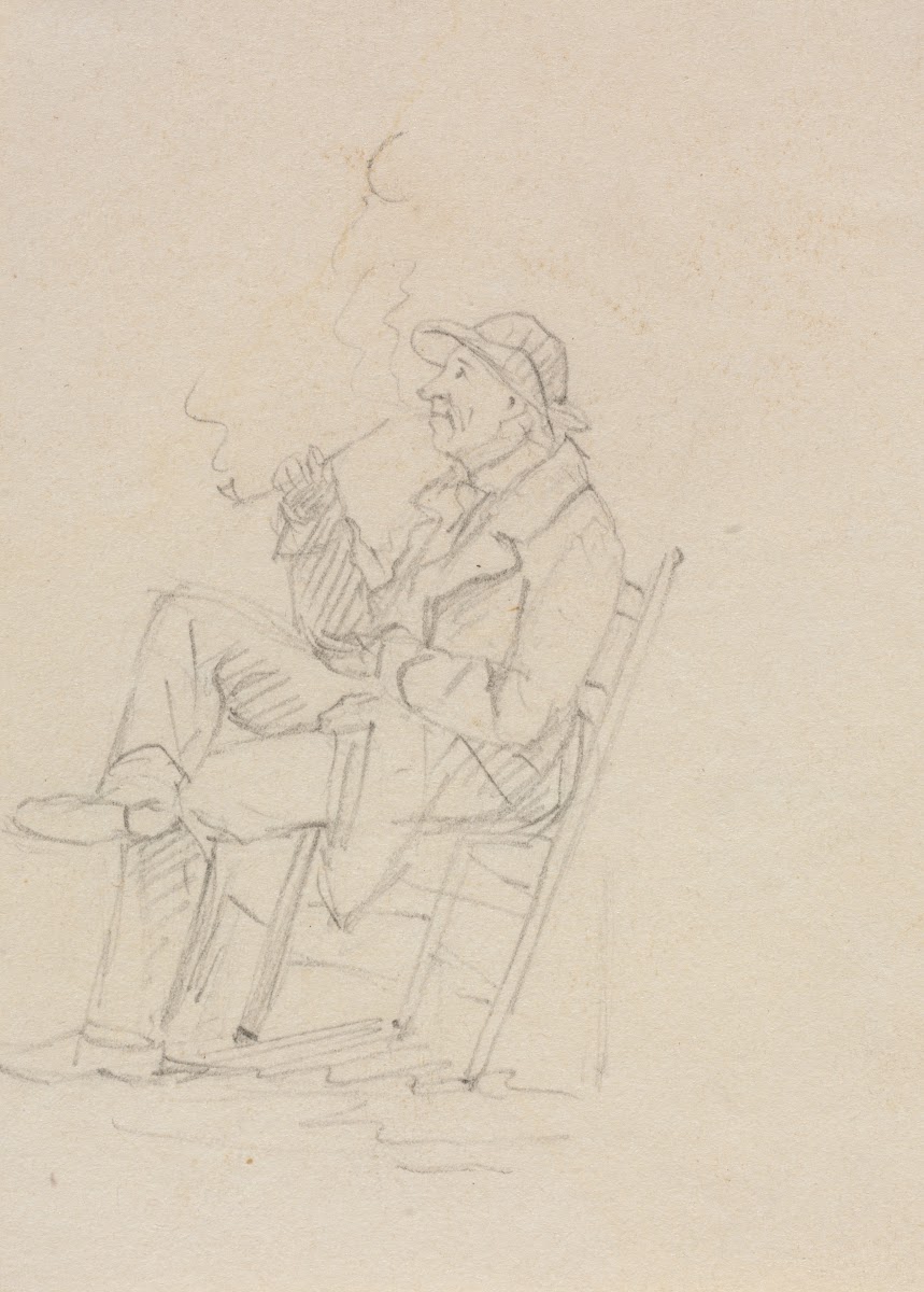 Man Smoking a Pipe
