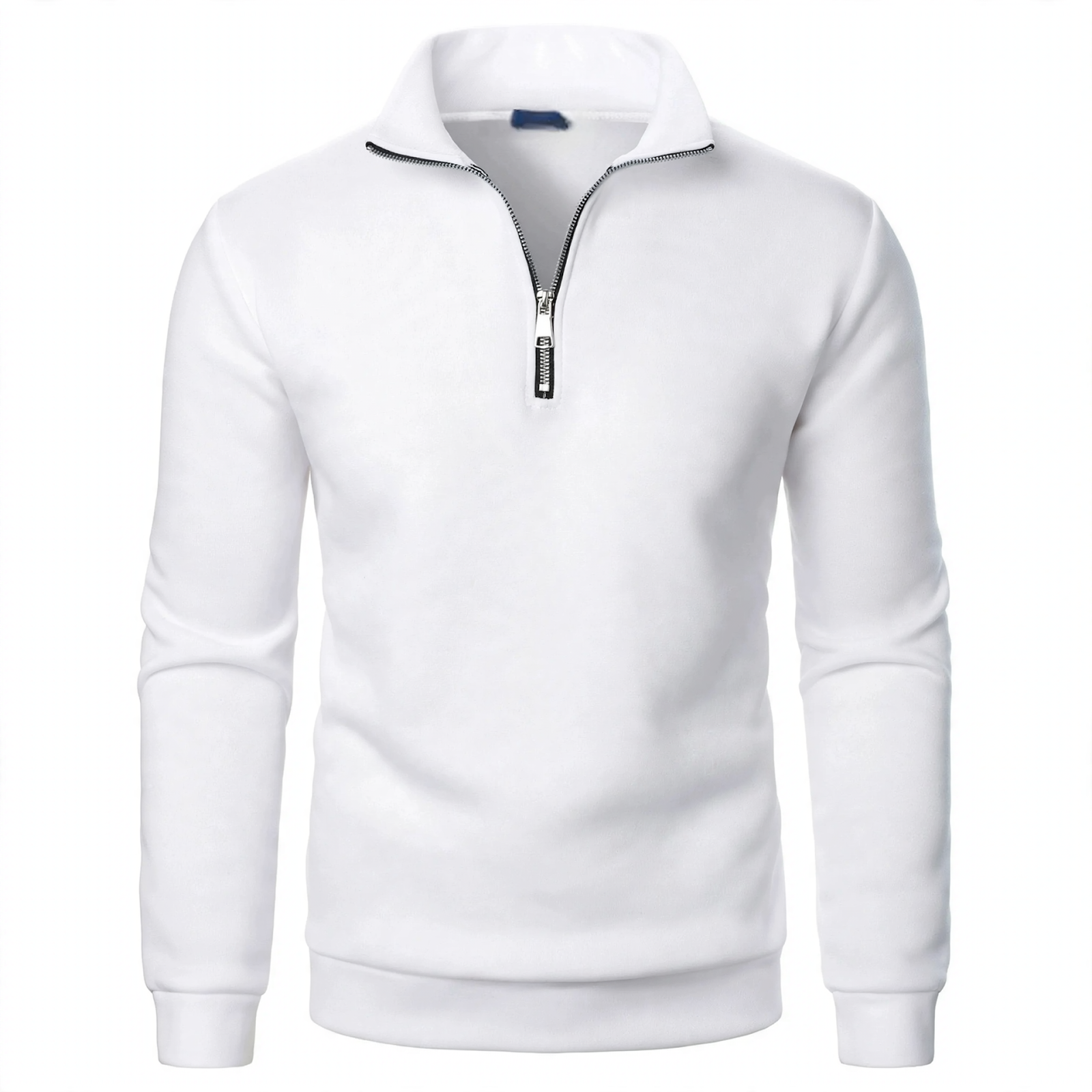 Men's sweatshirt with stand-up collar and zipper