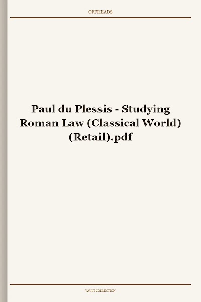Studying Roman Law (Classical World)