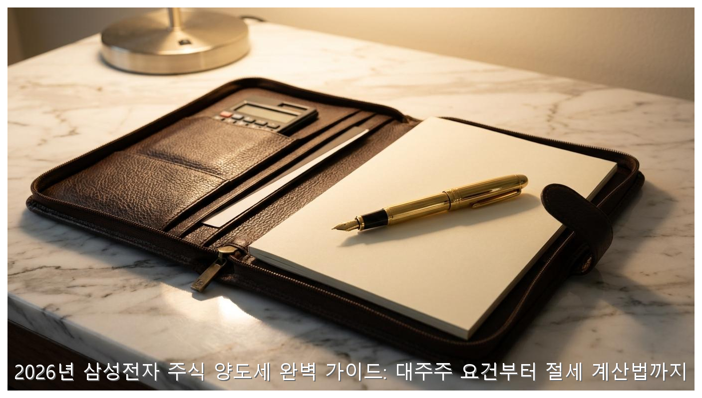 2026년 삼성전자 주식 양도세 완벽 가이드: 대주주 요건부터 절세 계산법까지 핵심 안내 및 분석 인포그래픽 (5)
