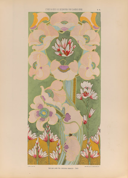 Motifs pour grande frise combinaisons ornementales  Pavots 1920