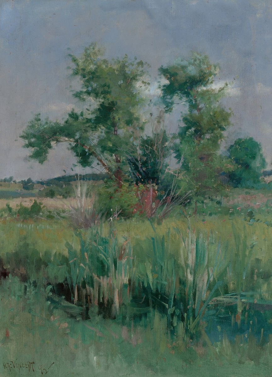 Impressionist View of Trees and a Stream 1892