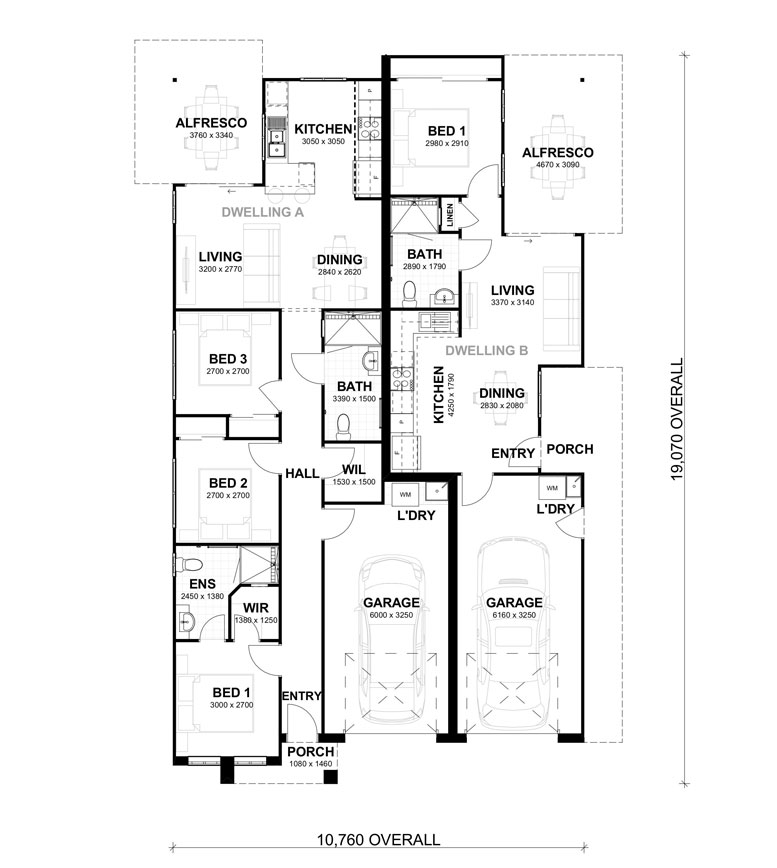 Dual Occupancy Investment Property in Morayfield, QLD (4.57% Yield) | Aus Investment Properties - Floor Plan 1