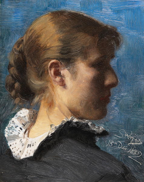 Portrait of a young woman in profile 1882