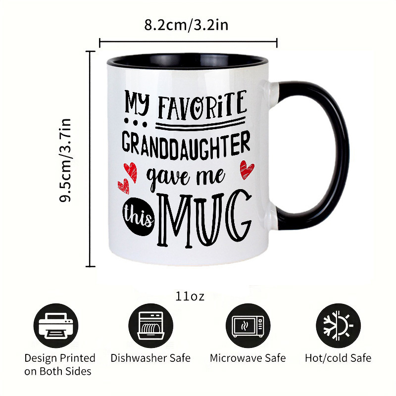 Keramik-Kaffeebecher mit Spruch, 301–400 ml