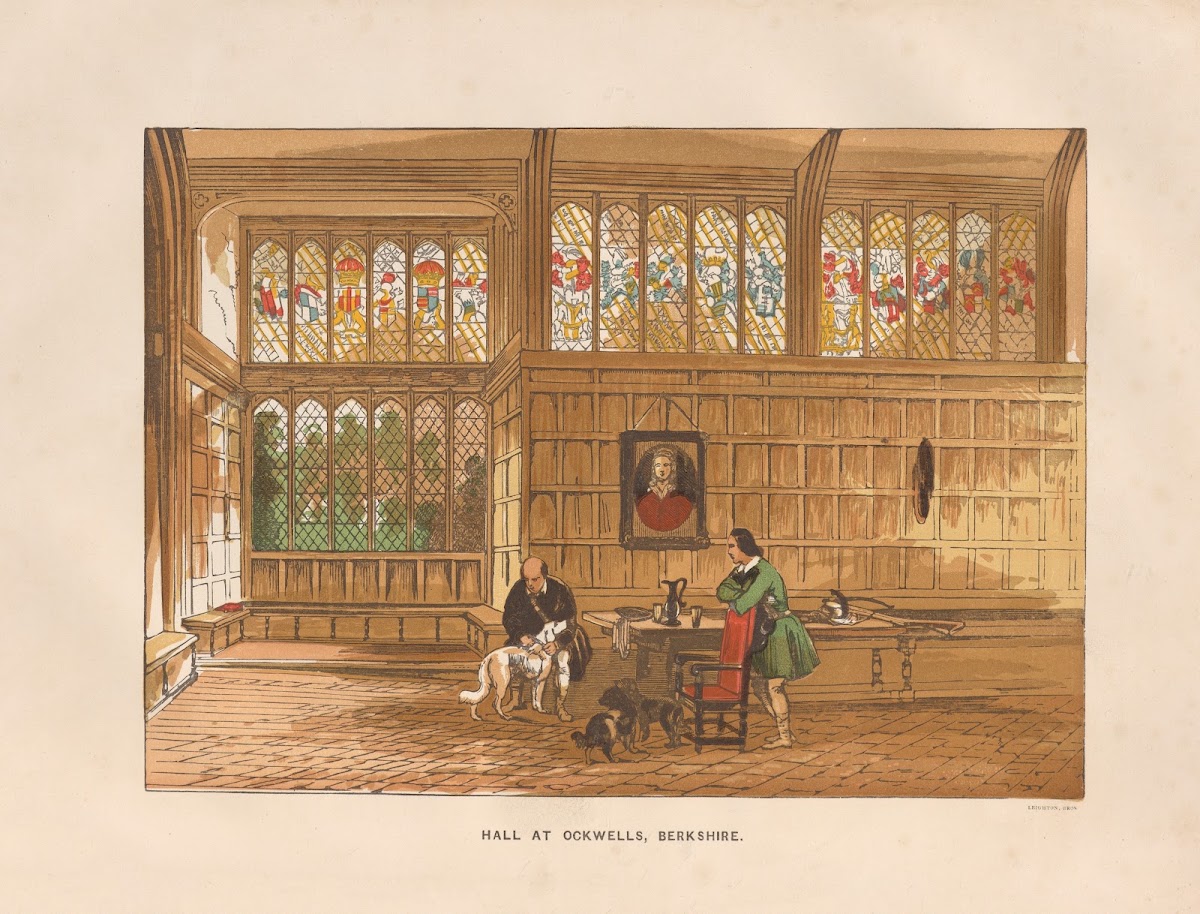 Hall at Ockwells Manor House 1864