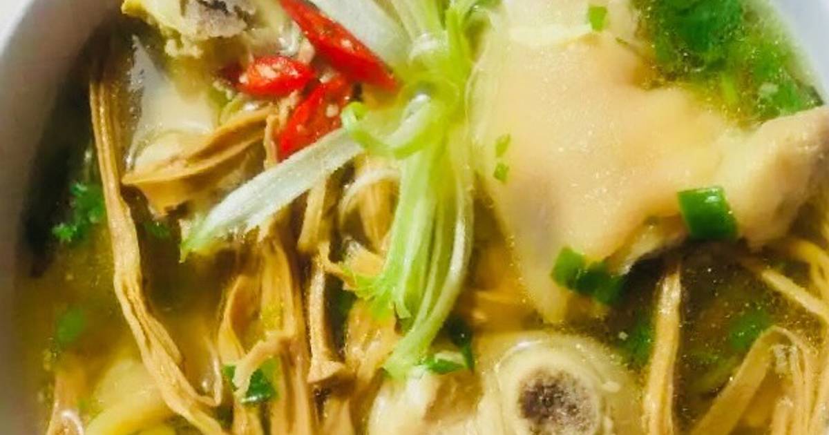 Măng khô hầm giò heo 🐖