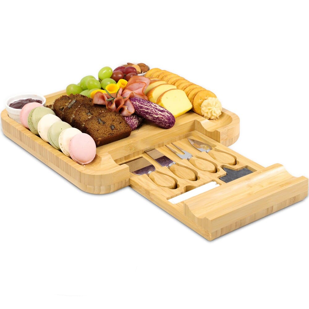 Tabla para quesos de bambú Link Life™ con cuchillos