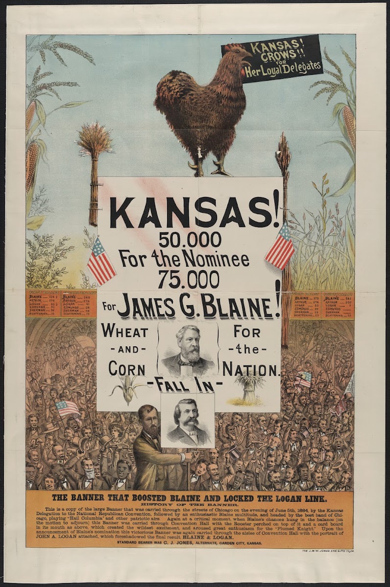 The banner that boosted Blaine and locked the Logan link 1884