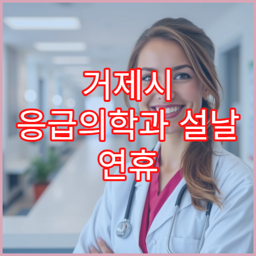 거제시 응급의학과 설날 연휴 24시간 진료 병원 위치 안내