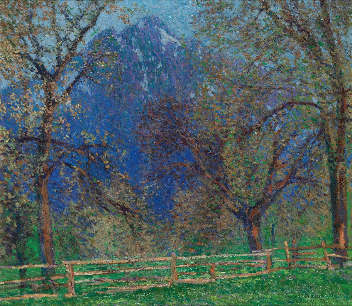Obstbäume vor dem Karren 1907