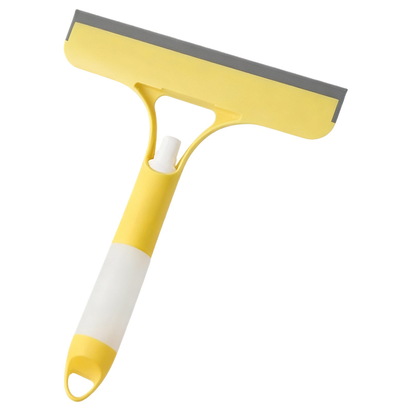 Window cleaner with spray bottle and squeegee